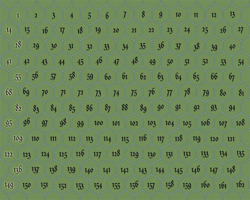 Карта феодов - номера ячеек Карта феодов - номера ячеек